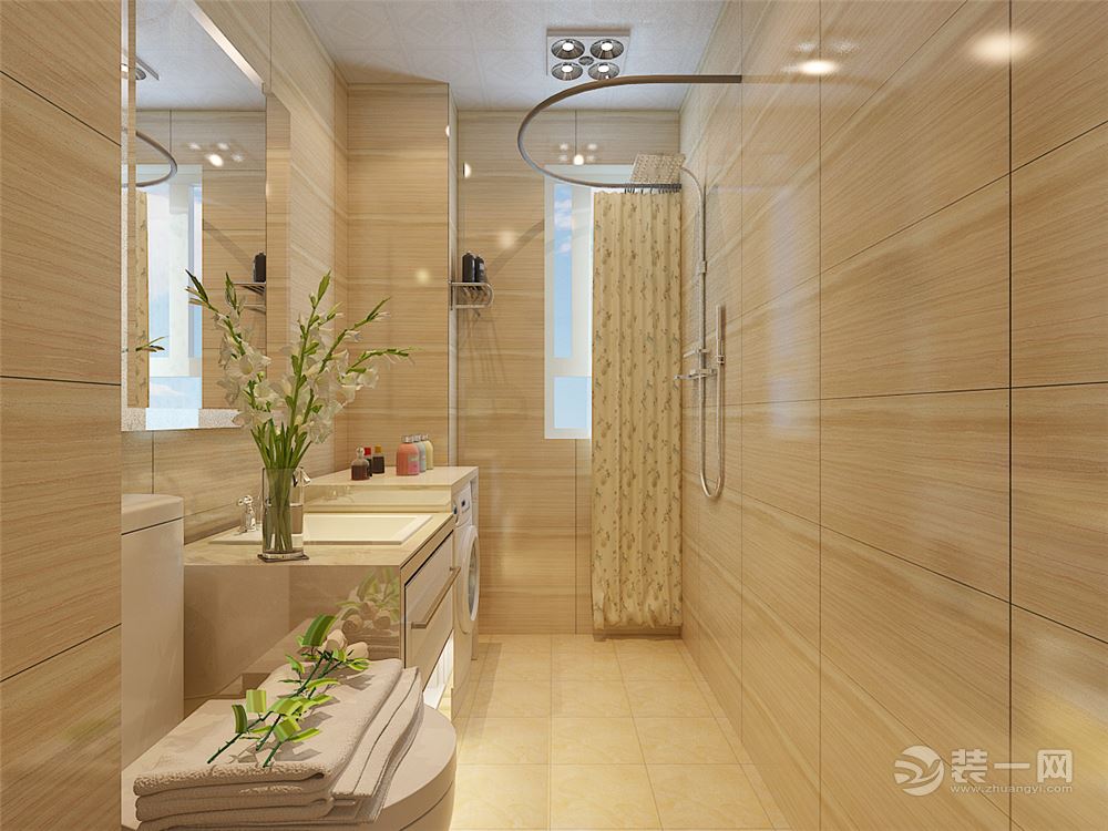 明亮干净的墙面和简洁大方的卫浴。