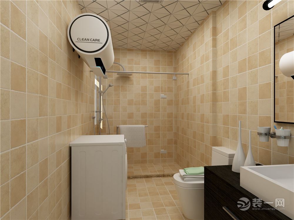 富丽尚雅居82m2二居室简约风格装修效果图厕所