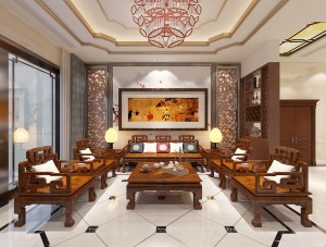 新中式风格中的家具：大多是古典家具或者是现代家具与古典家具想结合