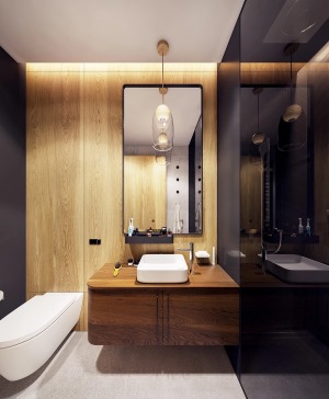 150平四居室北欧风格装修效果图卫生间