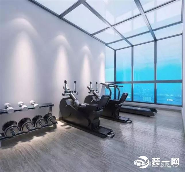 中信森林湖别墅现代新中式风格健身娱乐房间效果图