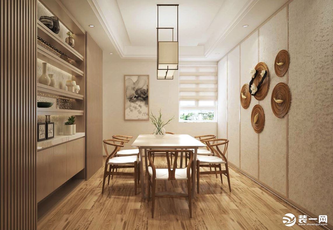 绿岛湖143㎡日式四居室餐厅装修效果图