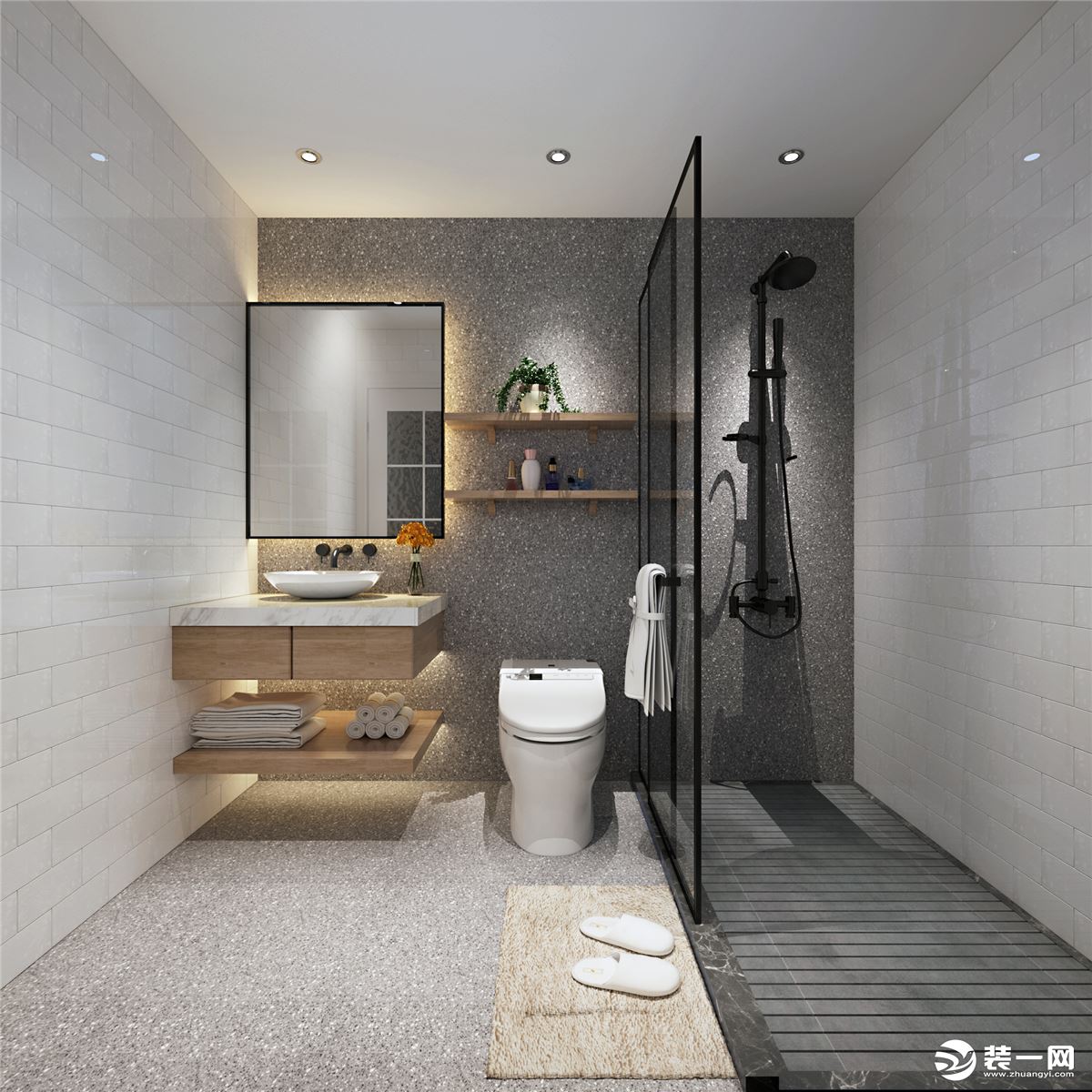 南海万科金色领域29平米公寓现代风格浴室装修设计案例