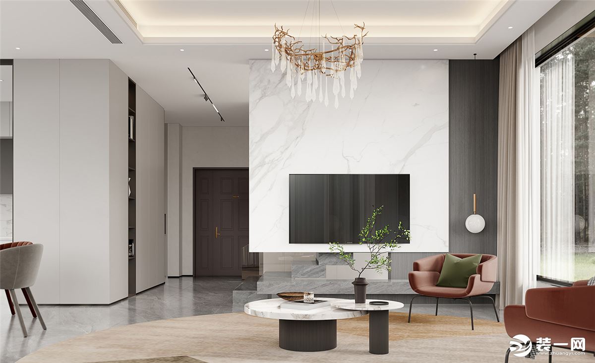 客厅虽然简约了，但是不缺乏内涵，现代简约客厅的精髓就是在简约中体现的不简单。