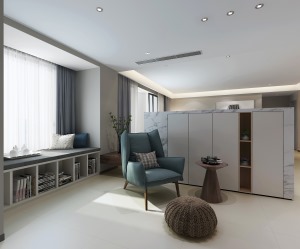 保利拉菲170平米四居室现代风格茶歇装修效果图