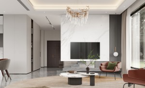 客厅虽然简约了，但是不缺乏内涵，现代简约客厅的精髓就是在简约中体现的不简单。
