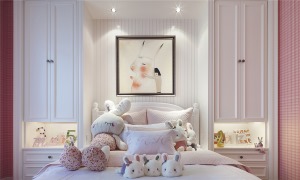 简单的生活 +美式+卧室效果图