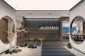 郑州众邦技术服务中心  500㎡装修方案图