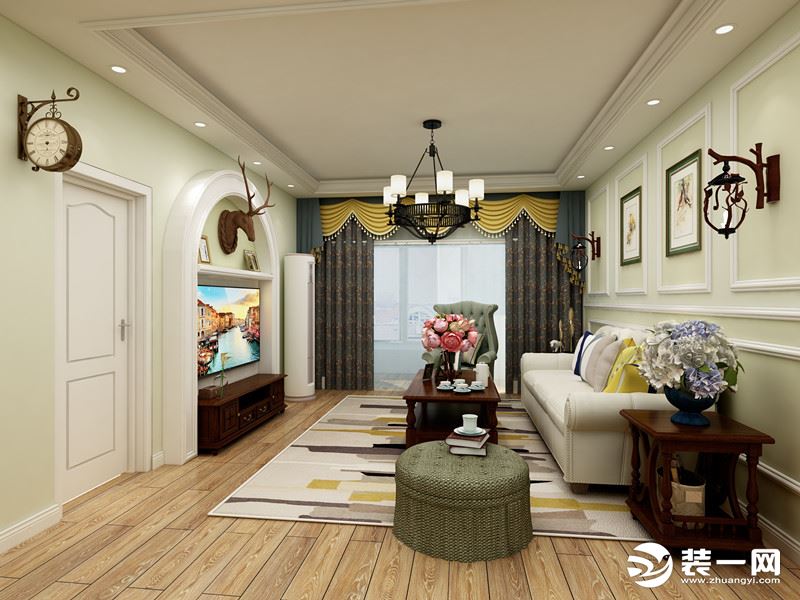 客厅作为待客区域，一般要求简洁明快，同时装修较其它空间要更明快光鲜 美式风格客厅 美式风格客厅(3张