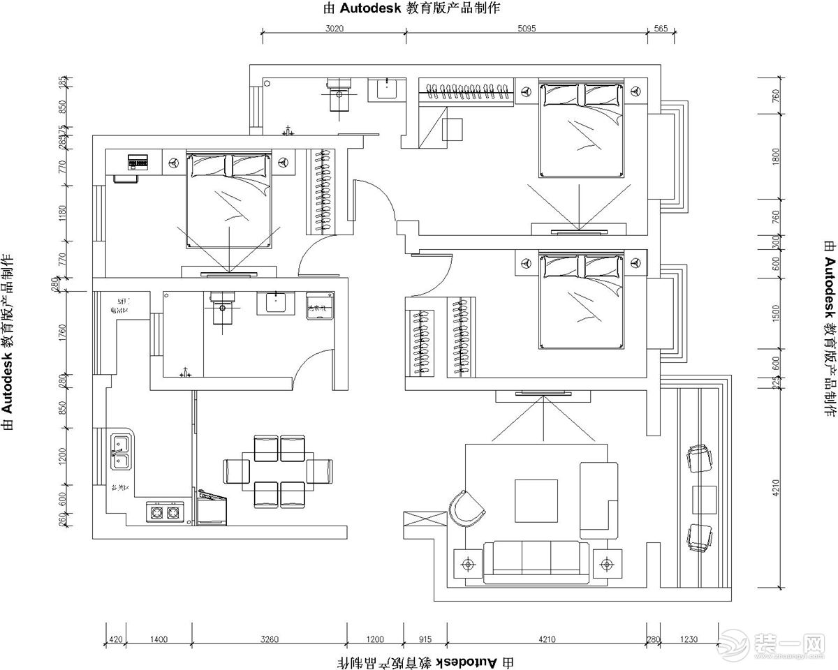 東方雅苑130平現(xiàn)代簡約風格大包11萬戶型圖