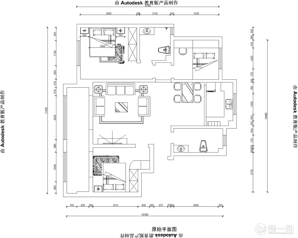 嘉富麗苑118平歐式風(fēng)格大包11.8萬(wàn)戶型圖