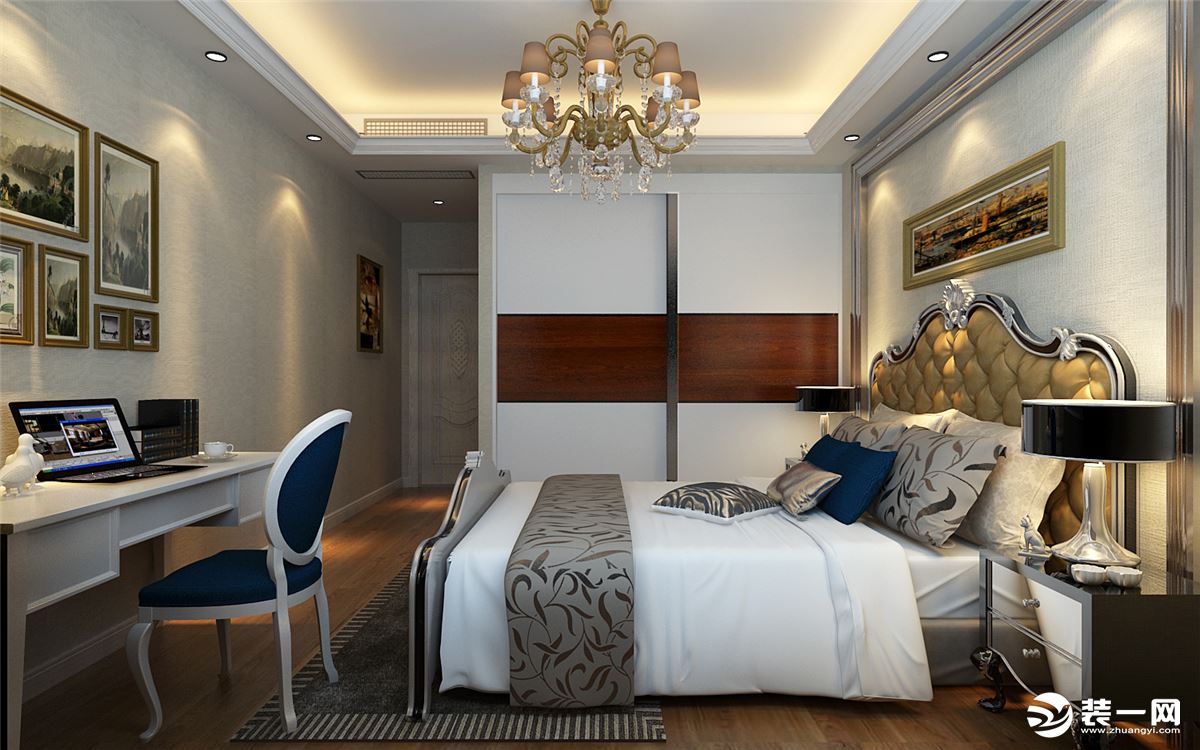泰晤士小镇136平欧式风格大包15.3万卧室 卧室柜子