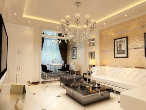 在家具配置上，白亮光系列家具，独特的光泽使家具倍感时尚，具有舒适与美观并存的享受。在配饰上，延续了黑