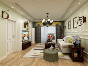 客廳作為待客區域，一般要求簡潔明快，同時裝修較其它空間要更明快光鮮 美式風格客廳 美式風格客廳(3張