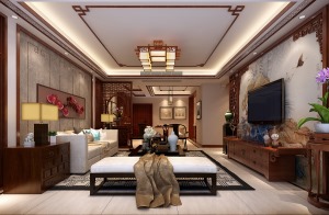 在中国文化风靡全球的现今时代，中式元素与现代材质的巧妙兼柔，唐宋家具、明清窗棂、布艺床品相互辉映，再