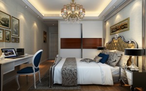 泰晤士小镇136平欧式风格大包15.3万卧室 卧室柜子