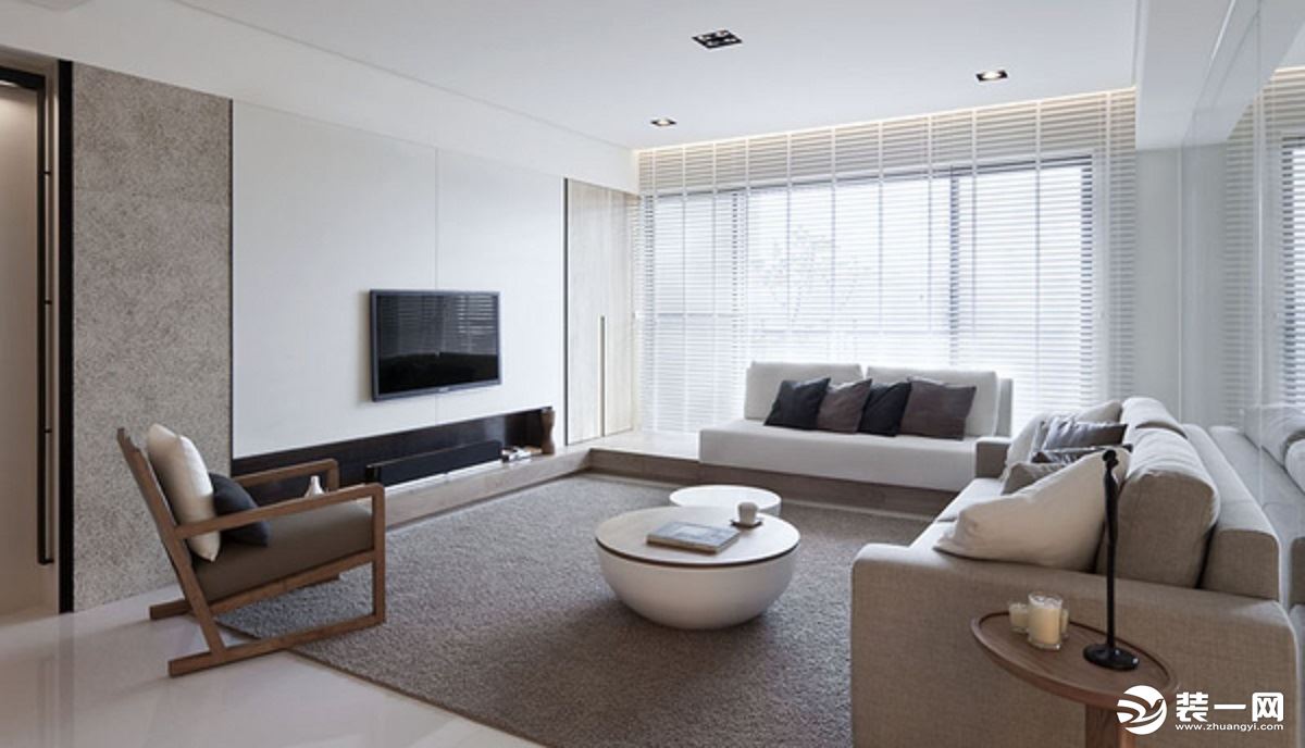 幸福家园150平米四居室现代极简风格效果图