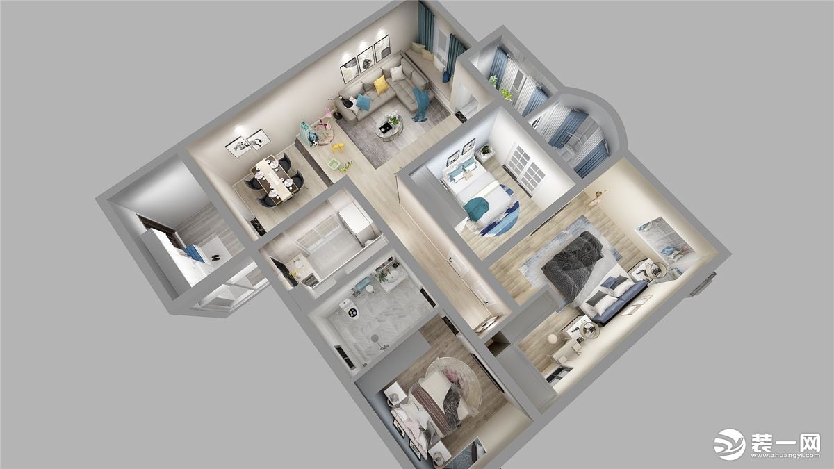 乔欣世家137平米四居室现代风格装修效果图
