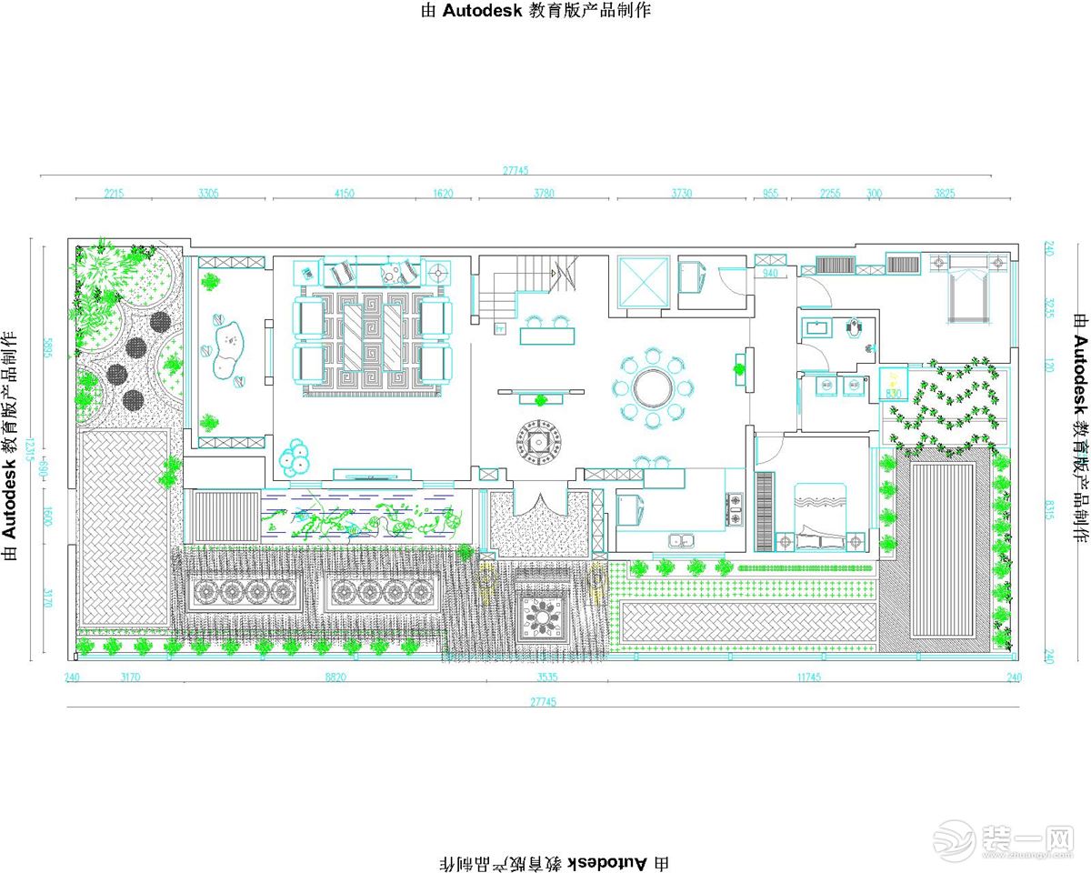 保利未来城350平米别墅新中式风格装修效果图