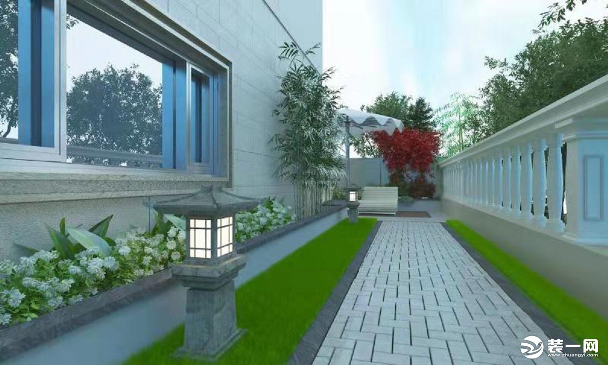 保利未来城350平米别墅新中式风格装修效果图