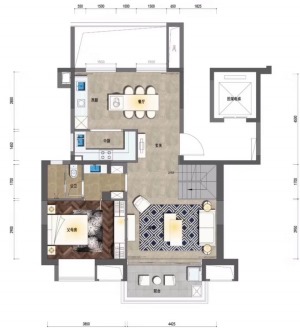 150平 四室两厅法式风格平面图