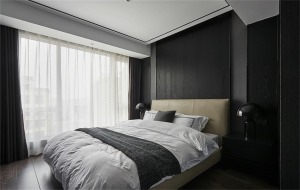金色悦城 100平 现代简约 三居室 主卧室房间装修效果图