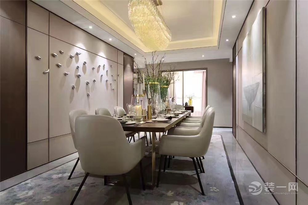 时尚新中式146㎡四居室新中式风格装修餐厅效果图