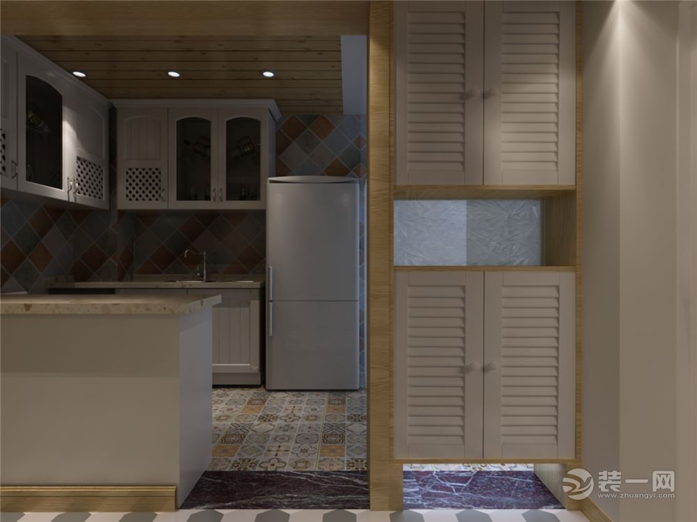 世洋丽豪园130平四室简约风格装修效果图厨房