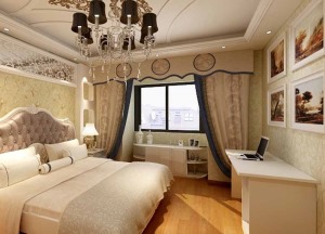 水晶城二居室欧式风格效果图卧室