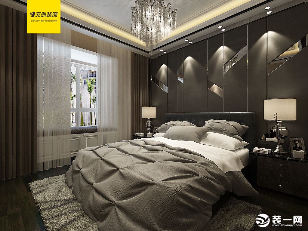 卧室的设计也是宽广大气十足布艺的软装舒适随意