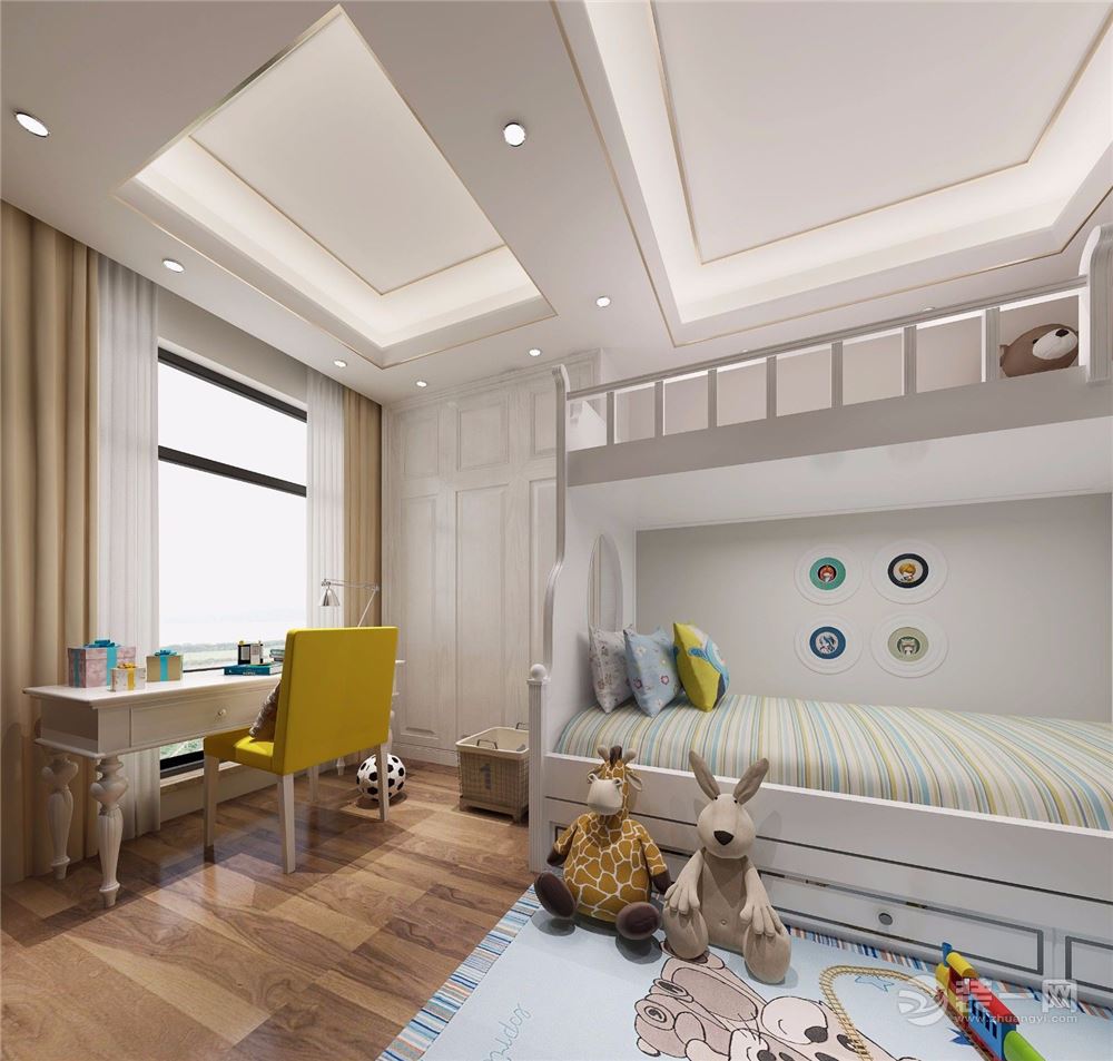 三水华茂国际100平三居室新中式风格装卧室修效果图