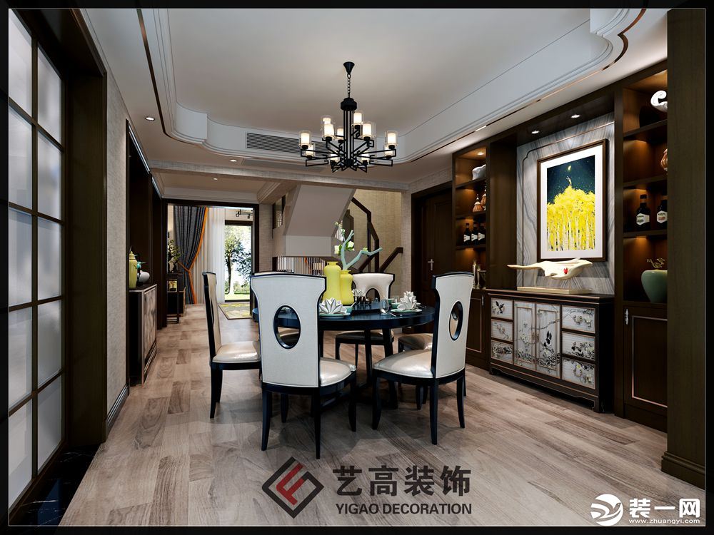 新中式风格是以中国传统古典文化作为背景的，营造的是极富中国浪漫情调的生活空间