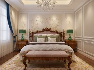 高新和园270平复式欧式风格效果图卧室