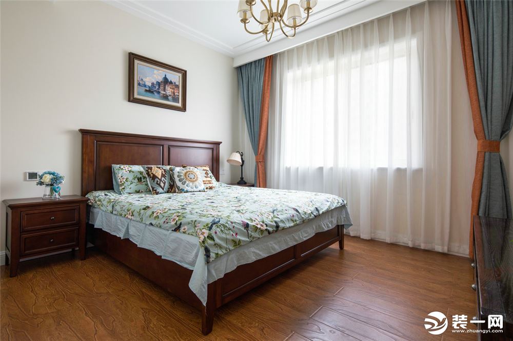 上海富丽公寓四居室120平简约风格卧室装修效果图