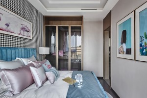 上海雅仕軒別墅160平輕奢風格臥室裝修效果圖