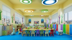 龍發裝飾-未央區某幼兒園|800平|美式混搭風格
