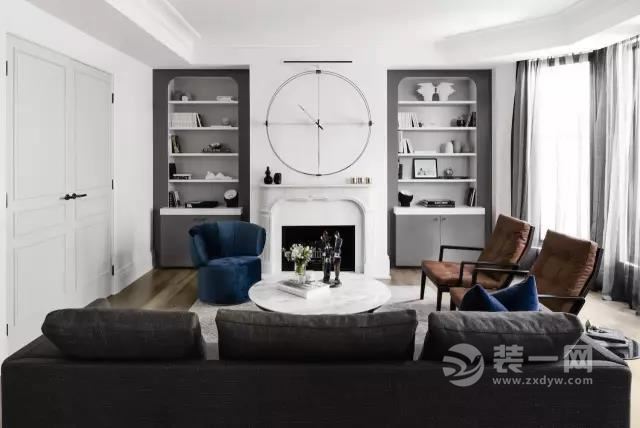 品质感至上的上海别墅软装黑白灰经典