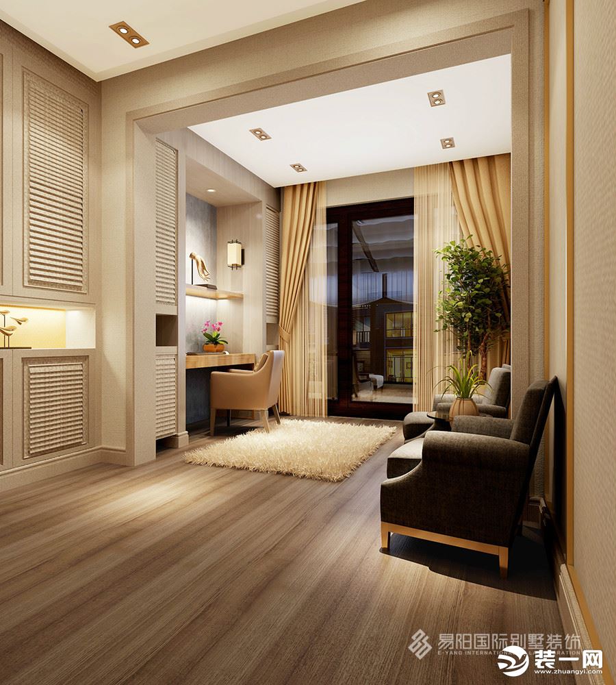 泰禾·北京院子-520平米新中式风格别墅装修实景案例--衣帽间