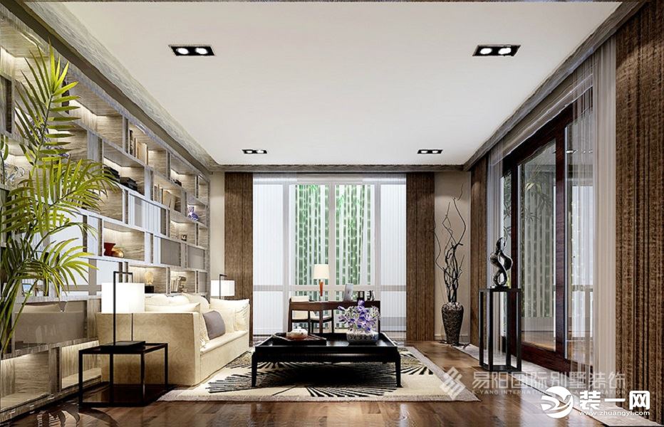 泰禾·北京院子-520平米新中式风格别墅装修实景案例--客厅