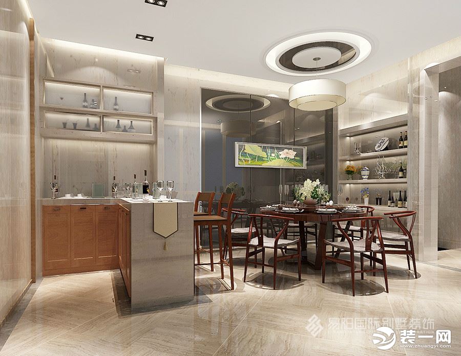 泰禾·北京院子-520平米新中式风格别墅装修实景案例--餐厅