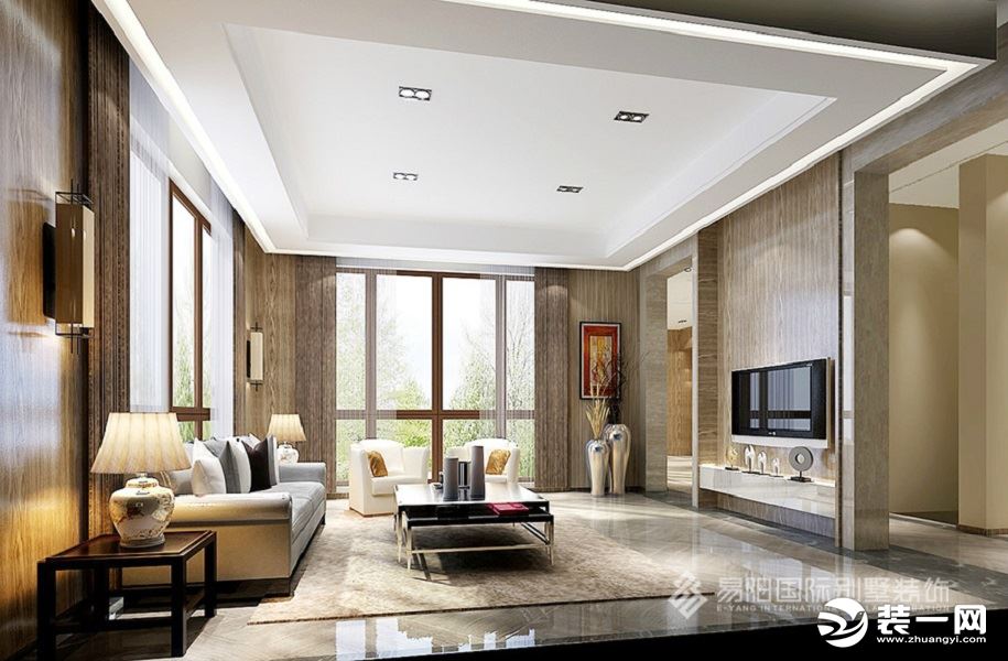 泰禾·北京院子-520平米新中式风格别墅装修实景案例--客厅