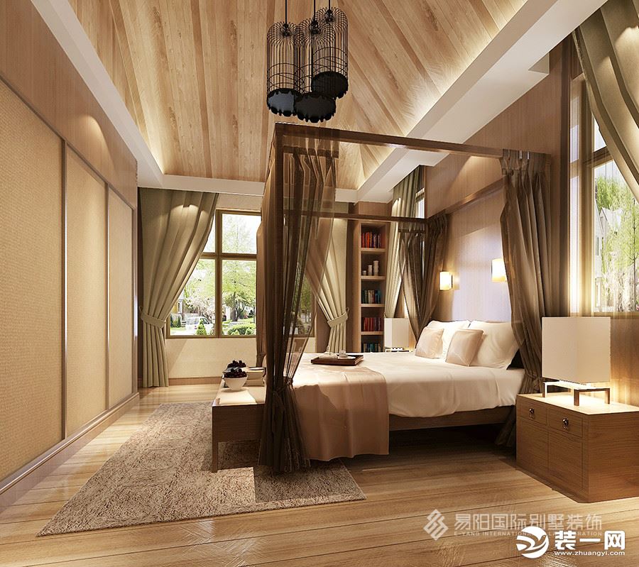 泰禾·北京院子-520平米新中式风格别墅装修实景案例--卧室
