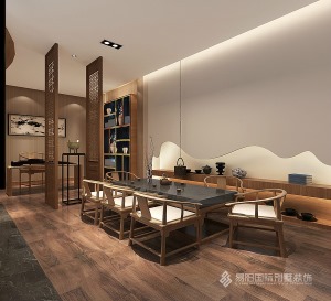 泰禾·北京院子-520平米新中式风格别墅装修实景案例--茶区
