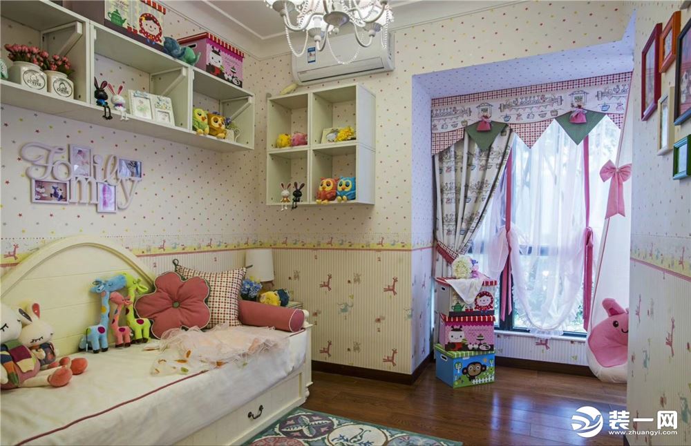 儿童房间，小公主的热爱 。蒂文装饰家装效果图 中州城 美式风格  首席设计师于来源作品