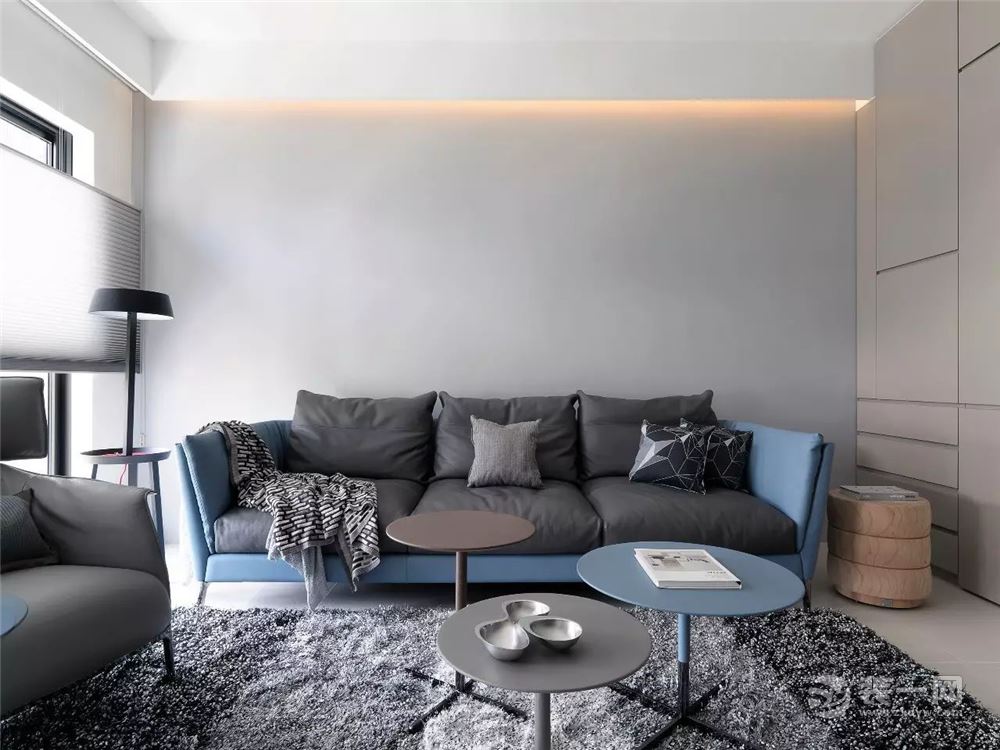 现代风格四居室沙发背景墙装修设计