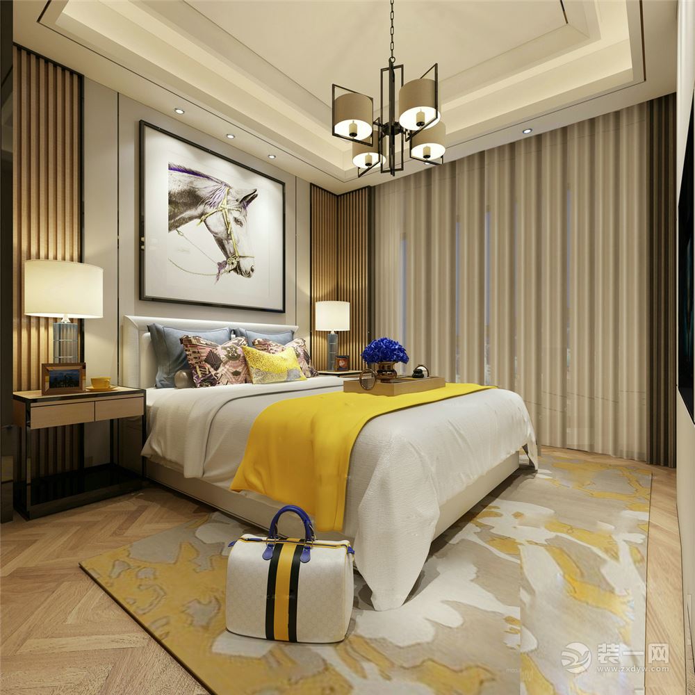 中式风格别墅卧室装修设计