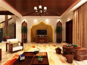 东南亚风格别墅客厅装修设计