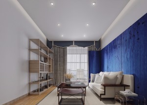 福州龙庭湾四居室158平中式风格起居室装修效果图