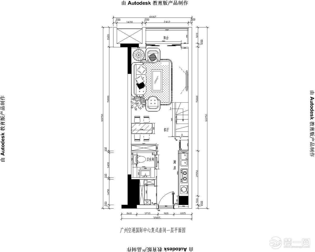 廣州國(guó)際空港中心--一層平面布置圖