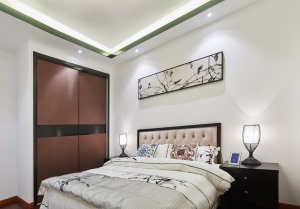 中式风格四居室卧室装修效果图